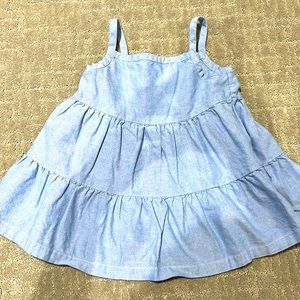 Hanna Anderson, chambray girls tank top, size 5